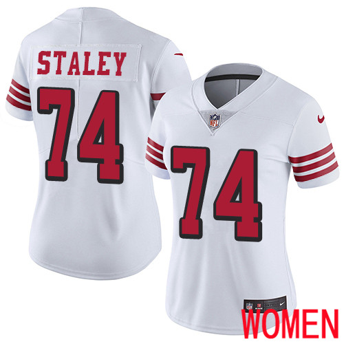 San Francisco 49ers Limited White Women Joe Staley NFL Jersey 74 Rush Vapor Untouchable